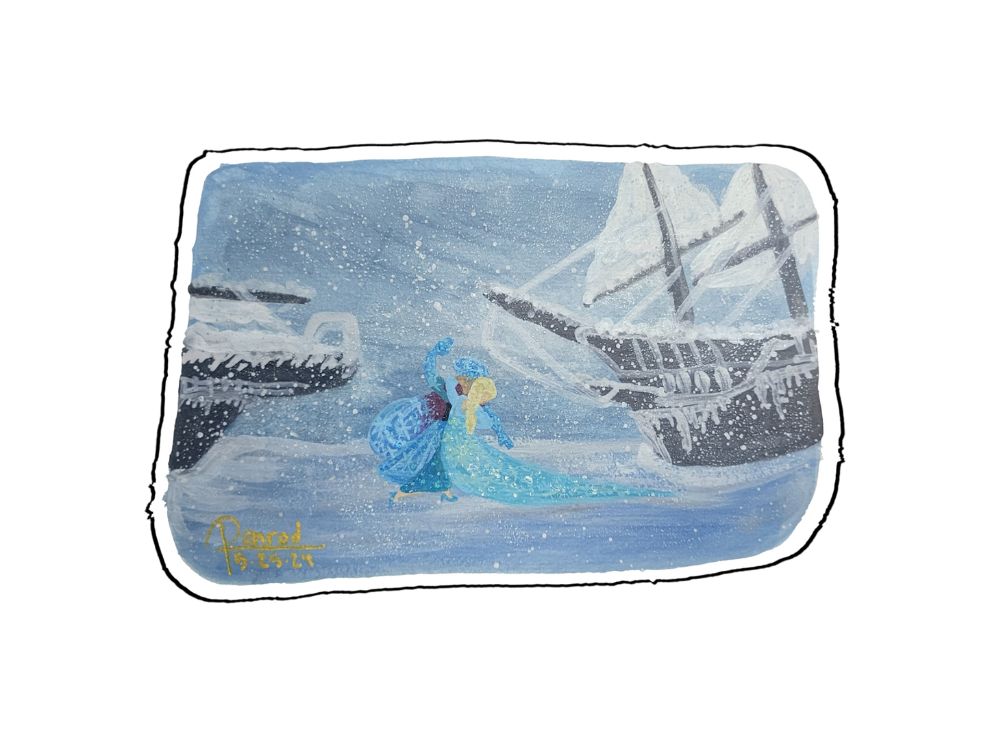 Frozen sticker