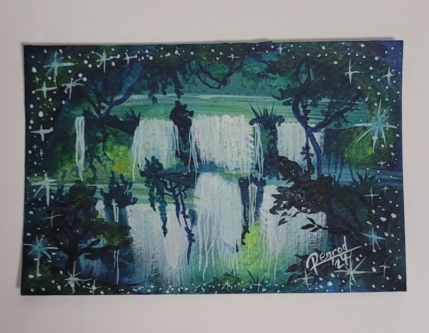 Fantacy waterfall print