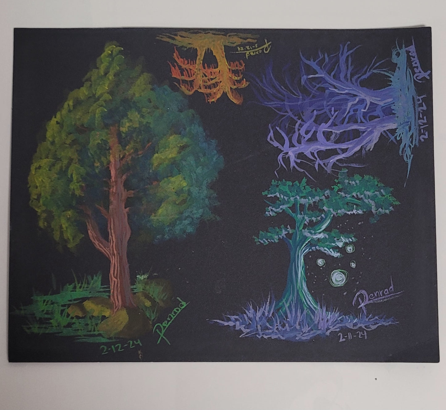 Mystical trees print